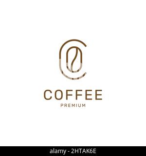 Letter C coffee logo design inspiration vector template Stock Vector