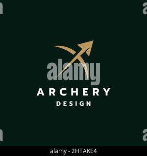 Archer logo design inspiration vector template. Archery icon illustration Stock Vector