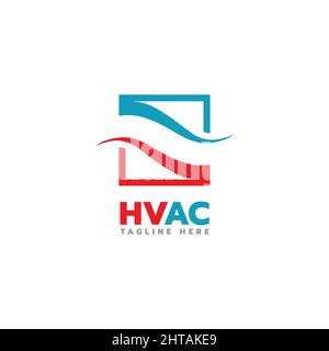 Hot and cool logo design illustration vector template. Air condition symbol inspiration Stock Vector
