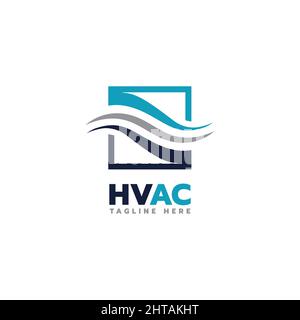 Hot and cool logo design illustration vector template. Air condition symbol inspiration Stock Vector