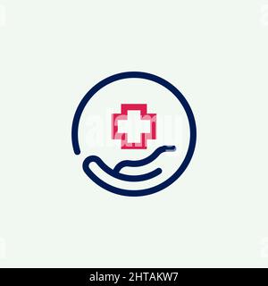 Health care logo design inspiration vector template Stock Vector