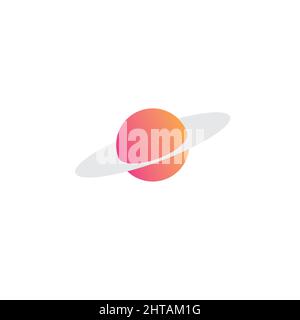 Planet logo design inspiration vector template Stock Vector