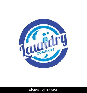 Laundry logo design inspiration vector template Wear wash service symbol illustration Stock Vector