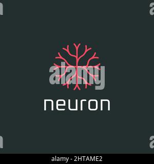 Neuron logo design inspiration vector template Stock Vector