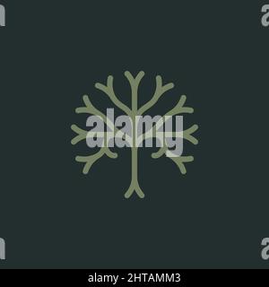 Abstract tree logo design illustration vector template Stock Vector