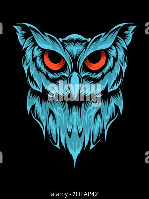 illustration vector owl bird head Stock Vector
