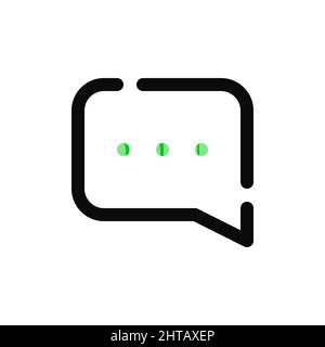 Simple line art speech button. Pixel perfect, editable stroke Stock Vector