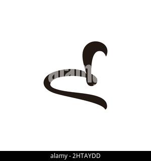 letter d c simple curves design symbol logo vector Stock Vector