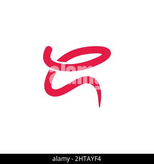 letter e motion liquid shape symbol logo vector Stock Vector
