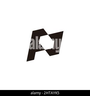 letter pc motion geometric polygon logo vector Stock Vector