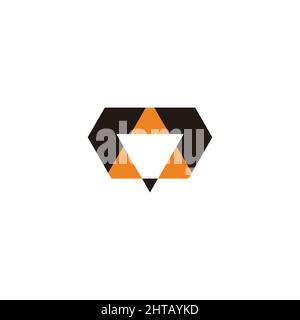 triangle colorful pen shape simple logo vector Stock Vector