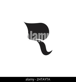 letter dr simple abstract geometric logo vector Stock Vector
