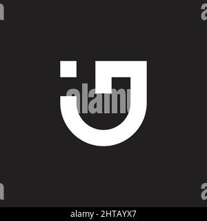 letter ij simple emblem geometric logo vector Stock Vector