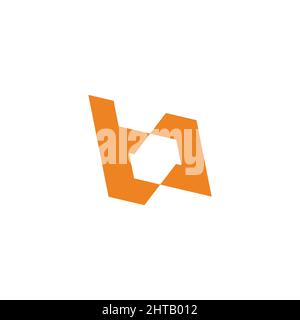 letter tb slice geometric lowercase logo vector Stock Vector