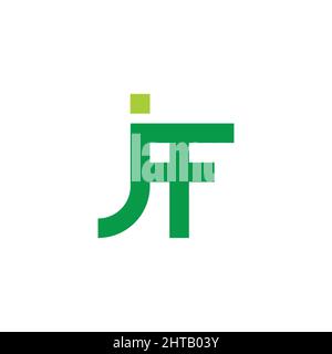 letter jf japan bamboo shape logo vector Stock Vector