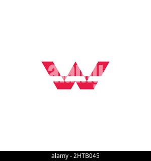 letter w writer pen pencil shape symbol logo vector Stock Vector