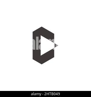 letter c pen pencil simple geometric logo vector Stock Vector