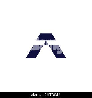 letter a arrow pen pencil geometric logo vector Stock Vector