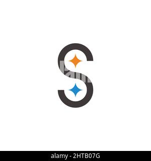 letter s star colorful geometric simple logo vector Stock Vector