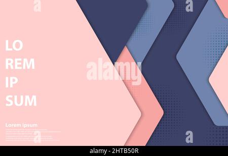 Abstract hexagonal pattern design template of geometric artwork design. Overlapping with gradient dots style background. Illustration vector Stock Vector