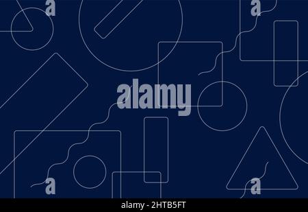 Abstract tech geometric artwork design of minimal decorative template. Overlapping design for pattern background. Illustration vector Stock Vector