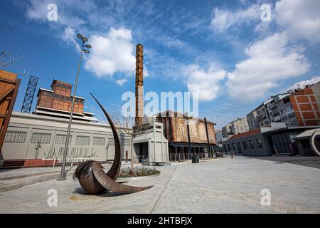 The historical gashane built in 1892 was restored and turned into a Culture and Art Center. Gazhane Museum (Muze Gazhane) was opened on 9 July 2021. K Stock Photo