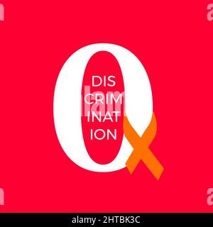 a design for celebrating zero discrimination day, march 1st. vector Stock Vector