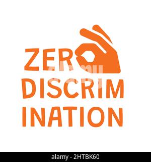 a design for celebrating zero discrimination day, march 1st. vector Stock Vector