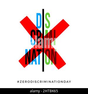 a design for celebrating zero discrimination day, march 1st. vector Stock Vector