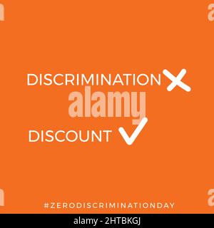 a design for celebrating zero discrimination day, march 1st. vector Stock Vector