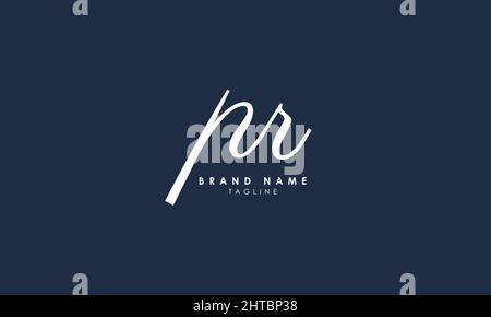 Alphabet letters Initials Monogram logo PR, RP, P and R Stock Vector