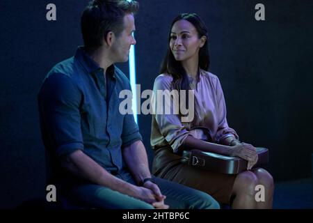 RYAN REYNOLDS and ZOE SALDANA in THE ADAM PROJECT (2022), directed by SHAWN LEVY. Credit: Skydance Productions / Album Stock Photo