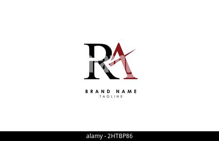 Alphabet letters Initials Monogram logo RA, AR, R and A Stock Vector