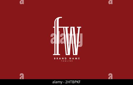 Alphabet letters Initials Monogram logo FW, WF, F and W Stock Vector