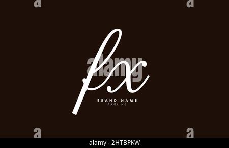 Alphabet letters Initials Monogram logo FX, XF, F and X Stock Vector