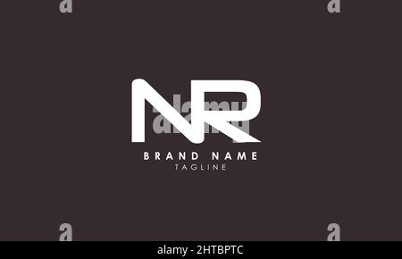 Alphabet letters Initials Monogram logo NR, RN, N and R Stock Vector