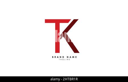 Alphabet letters Initials Monogram logo TK, KT, T and K Stock Vector