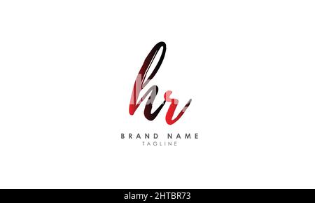 Alphabet letters Initials Monogram logo HR, RH, H and R Stock Vector
