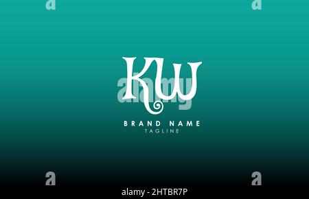 Alphabet letters Initials Monogram logo KW, WK, K and W Stock Vector