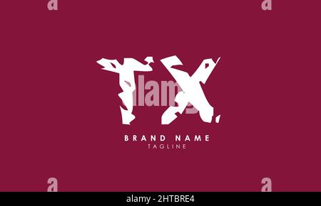 Alphabet letters Initials Monogram logo TX, XT, ET and X Stock Vector