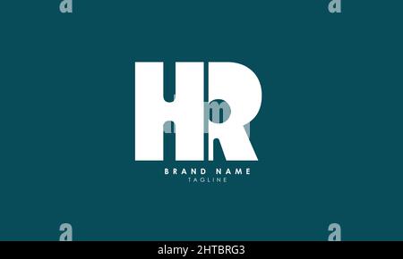 Alphabet letters Initials Monogram logo HR, RH, H and R Stock Vector