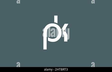 Alphabet letters Initials Monogram logo PK, KP, P and K Stock Vector