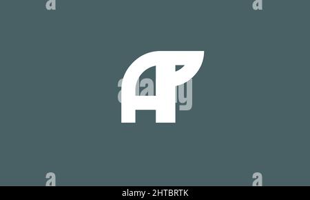 Alphabet letters Initials Monogram logo AP, PA, A and P Stock Vector