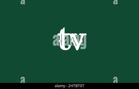 Alphabet letters Initials Monogram logo TV, VT, T and V Stock Vector