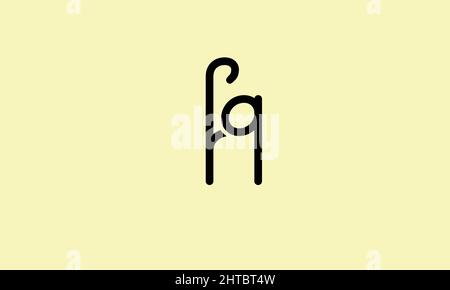 Alphabet letters Initials Monogram logo FQ, QF, F and Q Stock Vector