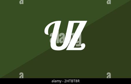 Alphabet letters Initials Monogram logo UZ, ZU, U and Z Stock Vector