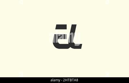 Alphabet letters Initials Monogram logo EL, LE, E and L Stock Vector