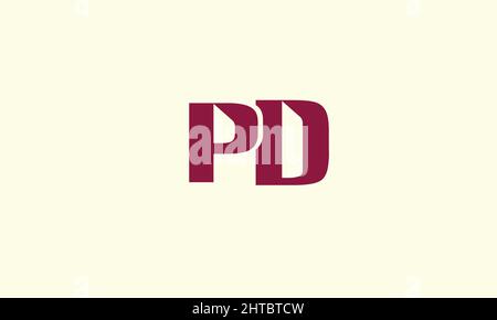 Alphabet letters Initials Monogram logo PD, DP, P and D Stock Vector