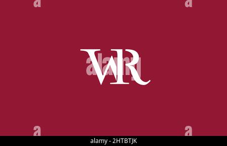 Alphabet letters Initials Monogram logo WR, RW, W and R Stock Vector