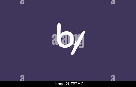 Alphabet letters Initials Monogram logo BY, YB, B and Y Stock Vector